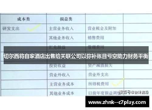 切尔西将自家酒店出售给关联公司以弥补账目亏空助力财务平衡